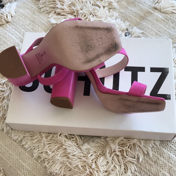 SCHUTZ Maribel Rosa Vibrant Pink Sandal Heels 6 - Picture 9 of 15